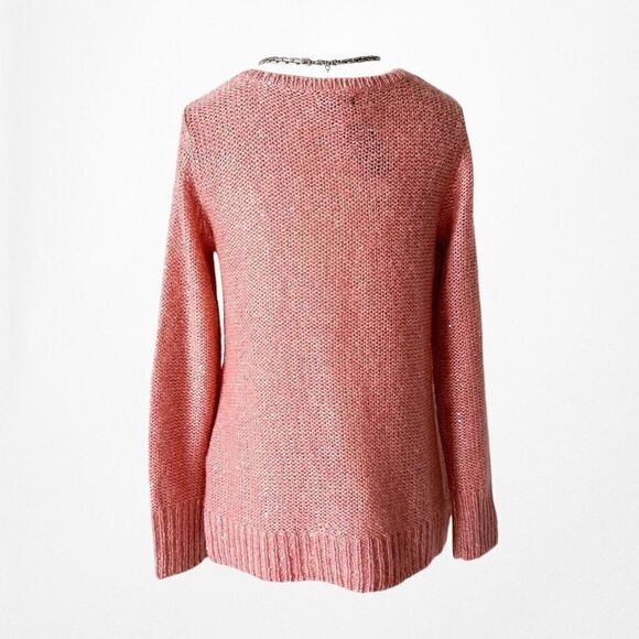 Vintage Y2K Apt. 9 Pink Sequin V-Neck Pullover Knit Sweater Top Size S - Picture 6 of 7
